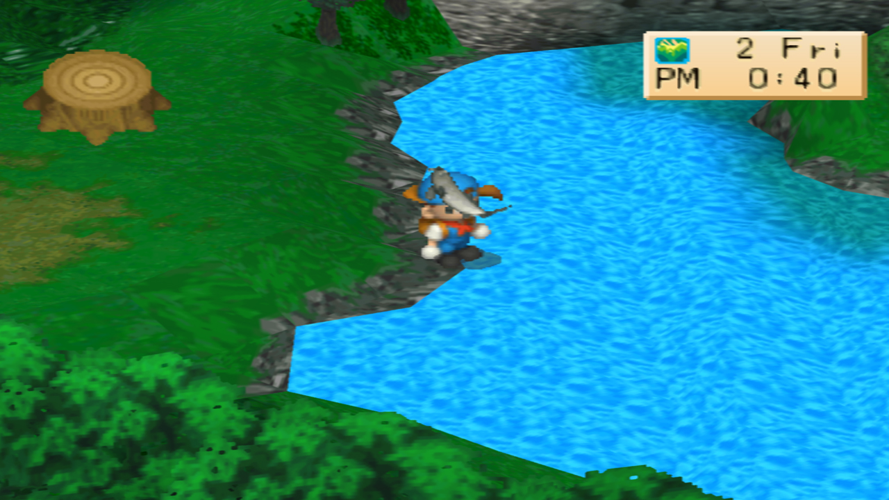 Lokasi Mother's Hill Lake untuk menangkap Carp King Fish terakhir &mdash; Harvest Moon Back to Nature PS1