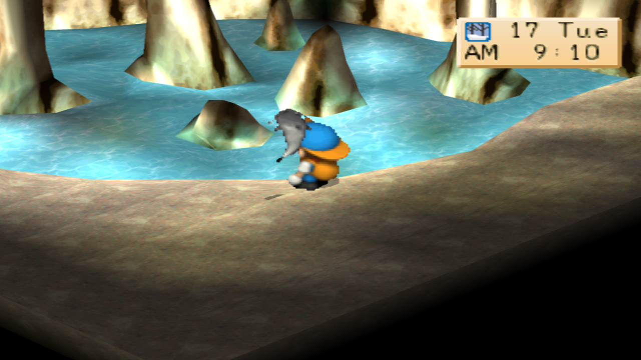 Lokasi Underground Lake di Winter Mine untuk menangkap Catfish &mdash; Harvest Moon Back to Nature PS1