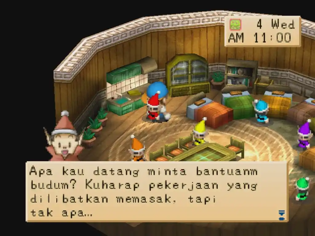 Harvest Sprites di Harvest Moon: Back to Nature PS1 — Cara Mempekerjakan, Mengelola Affection, dan Mendapatkan Relaxation Tea Leaves