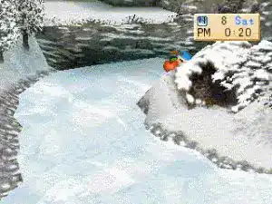 Power Berry tersembunyi di belakang pintu Winter Mine danau beku HM BTN